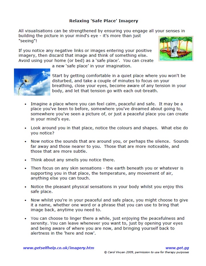 Creating an imaginary safe place